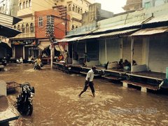 Monsoon rain. Rajasthan.